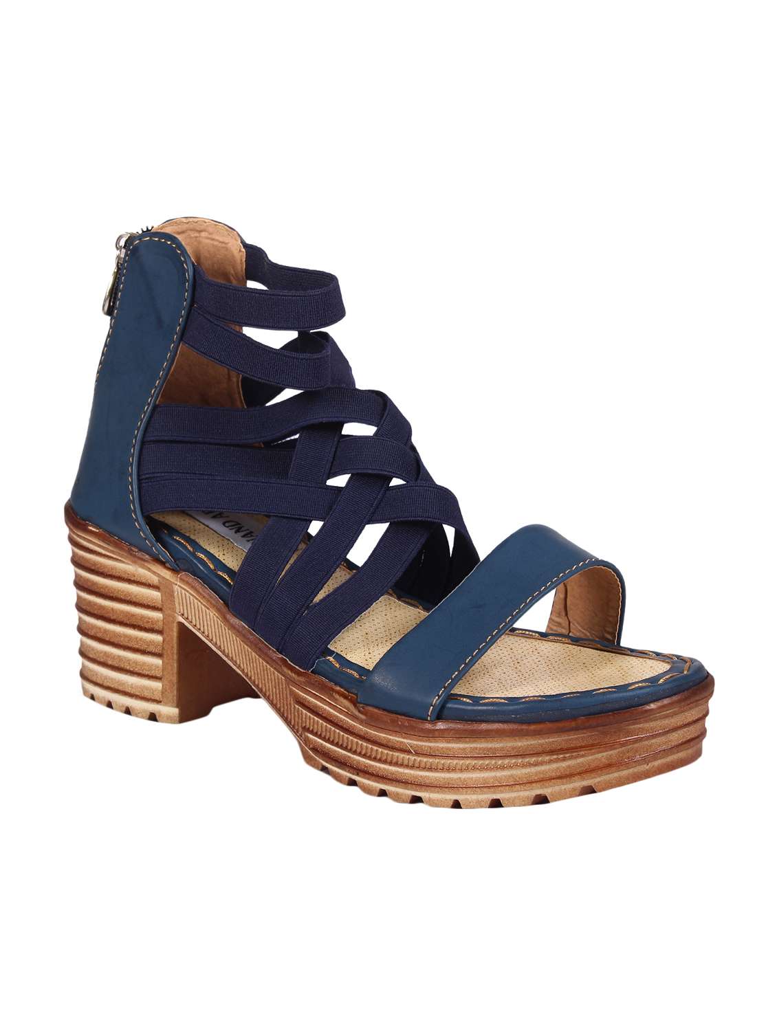 blue closed back sandal