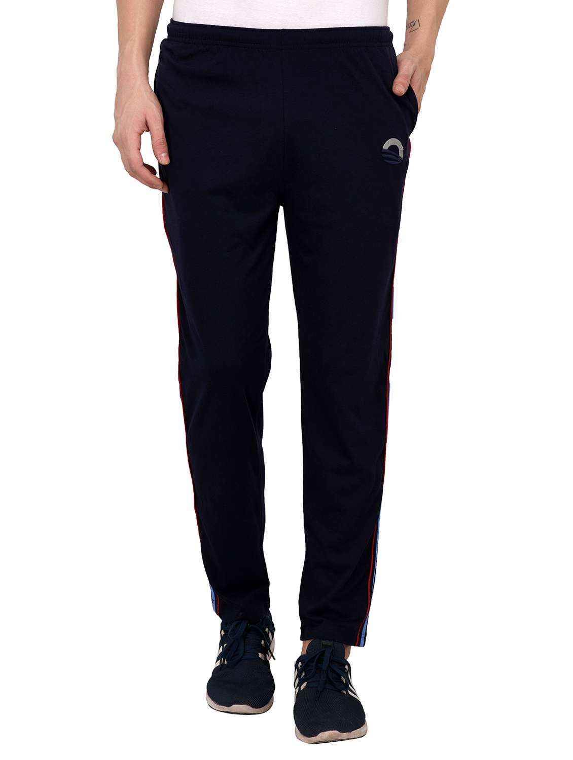 navy blue cotton track pant