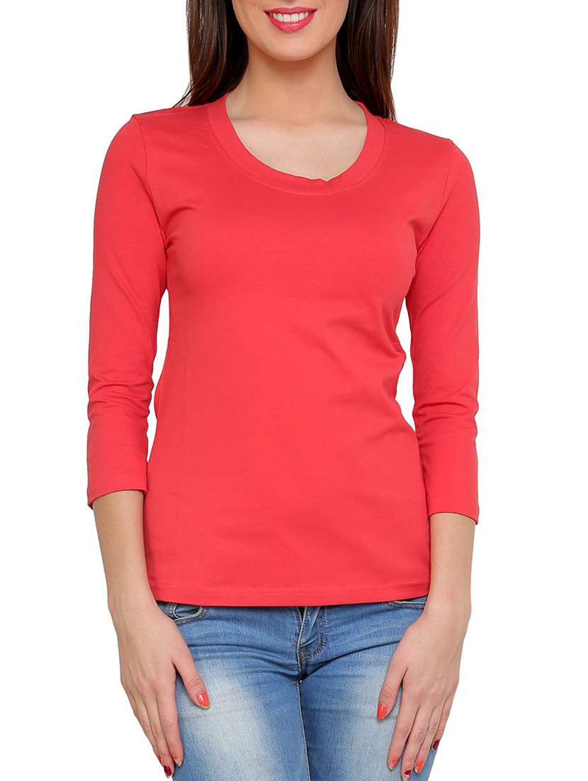 women's plain round neck t-shirt