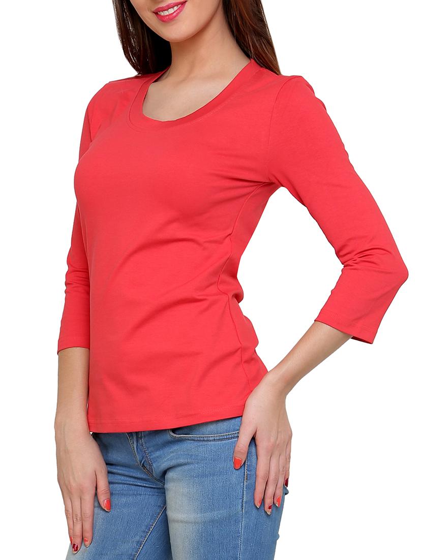 women's plain round neck t-shirt - 15006125 -  Standard Image - 1