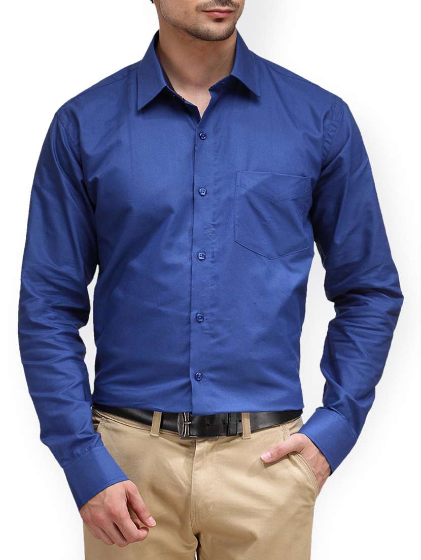 dark blue cotton formal shirt