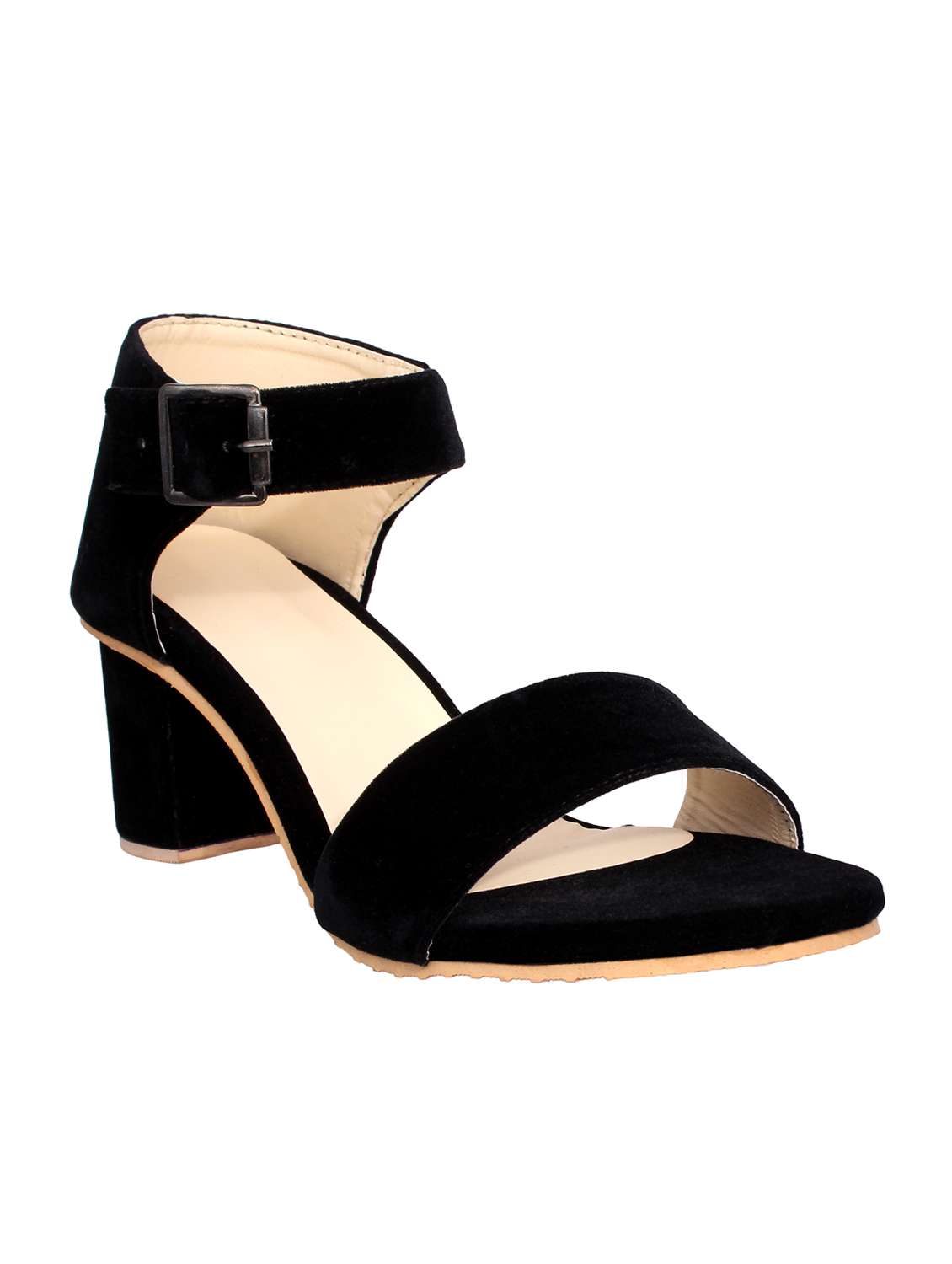 black  ankle strap sandal