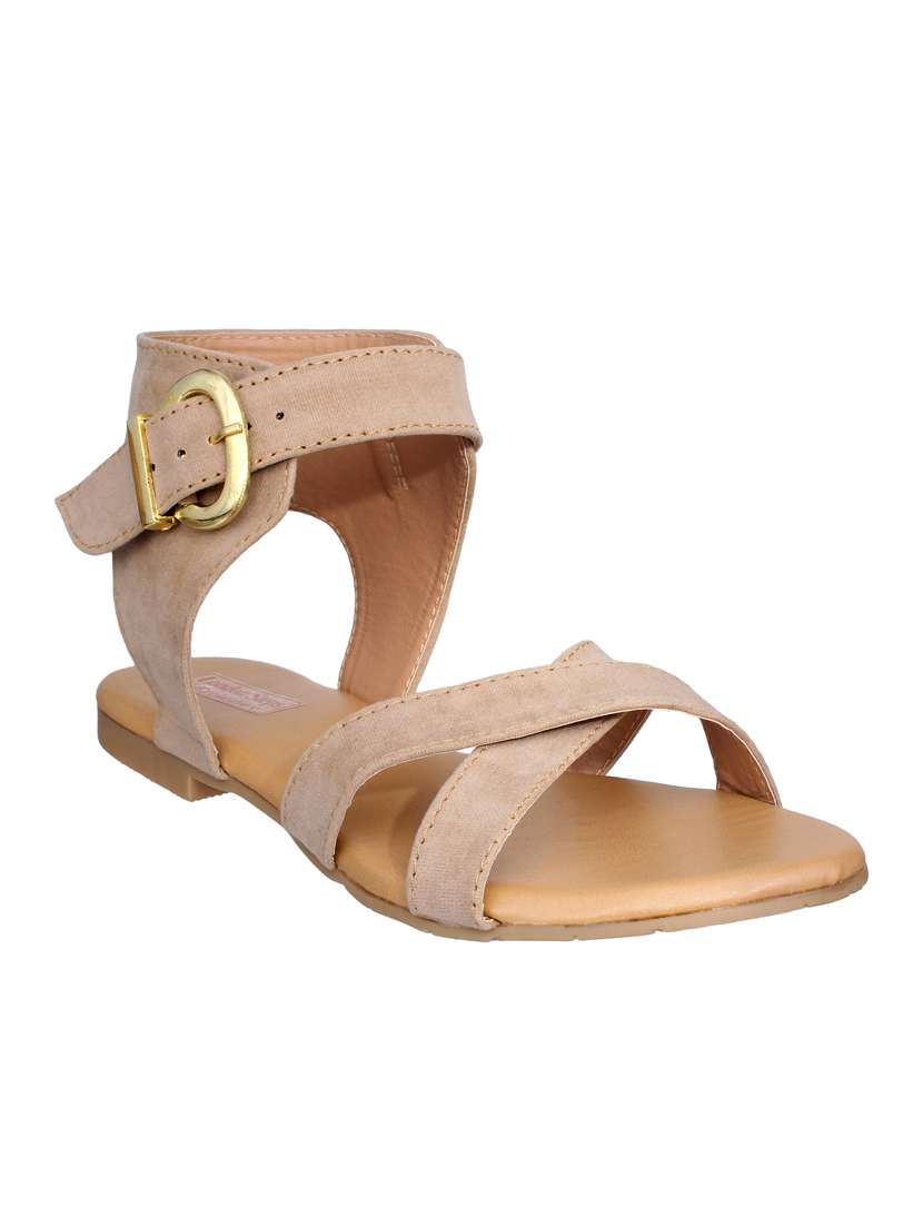 beige ankle strap sandal