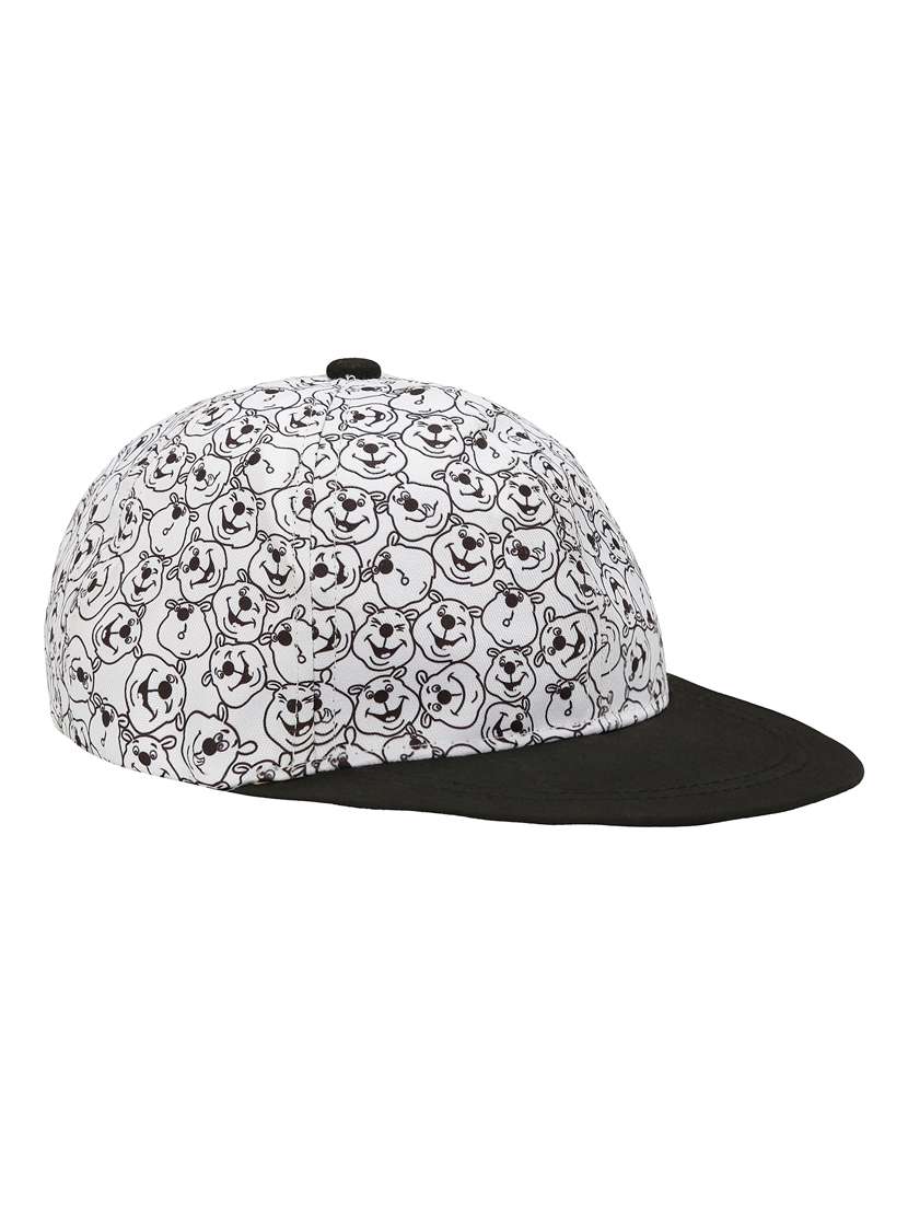 black cotton blend cap
