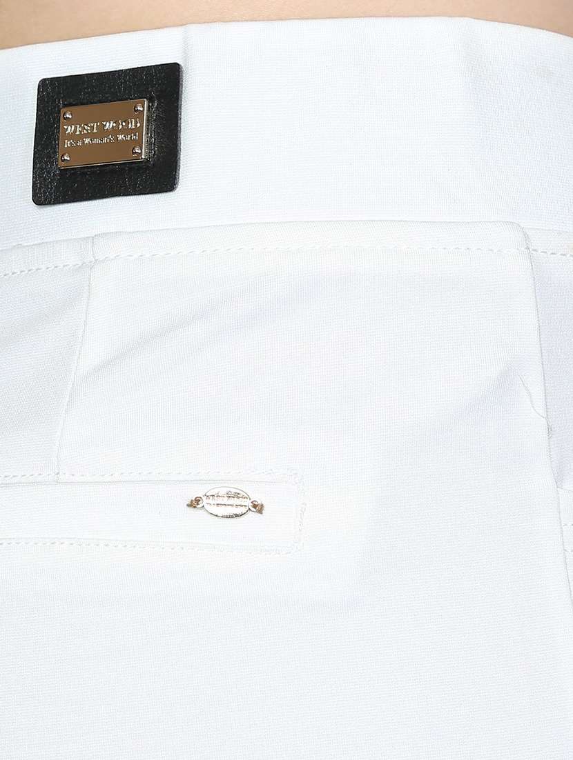 solid white cotton culottes - 15020509 - Standard Image - 4