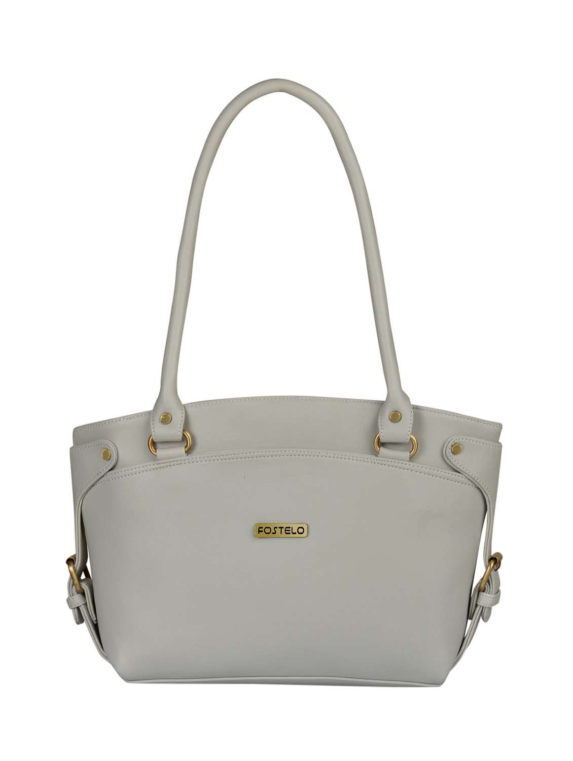 grey leatherette  regular handbag
