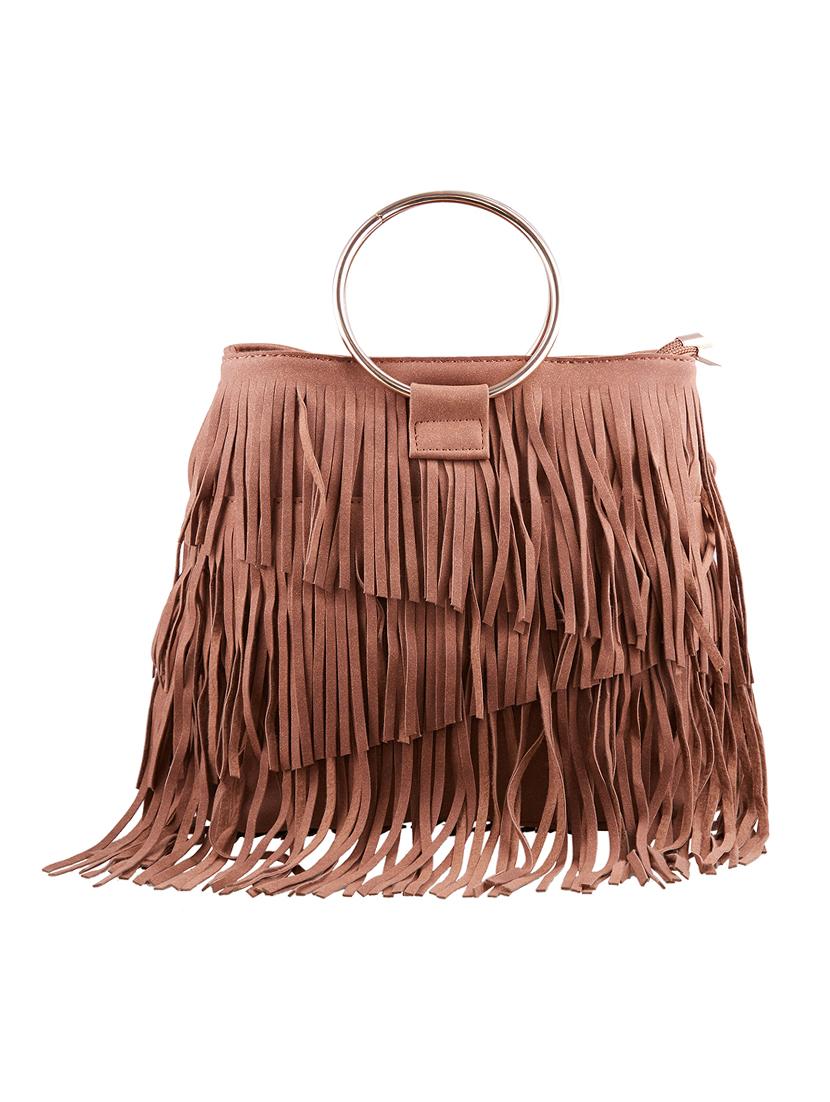 brown leatherette regular sling bag - 15021657 - Standard Image - 1