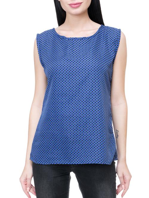 women's straight round neck top - 15036925 - Standard Image - 0