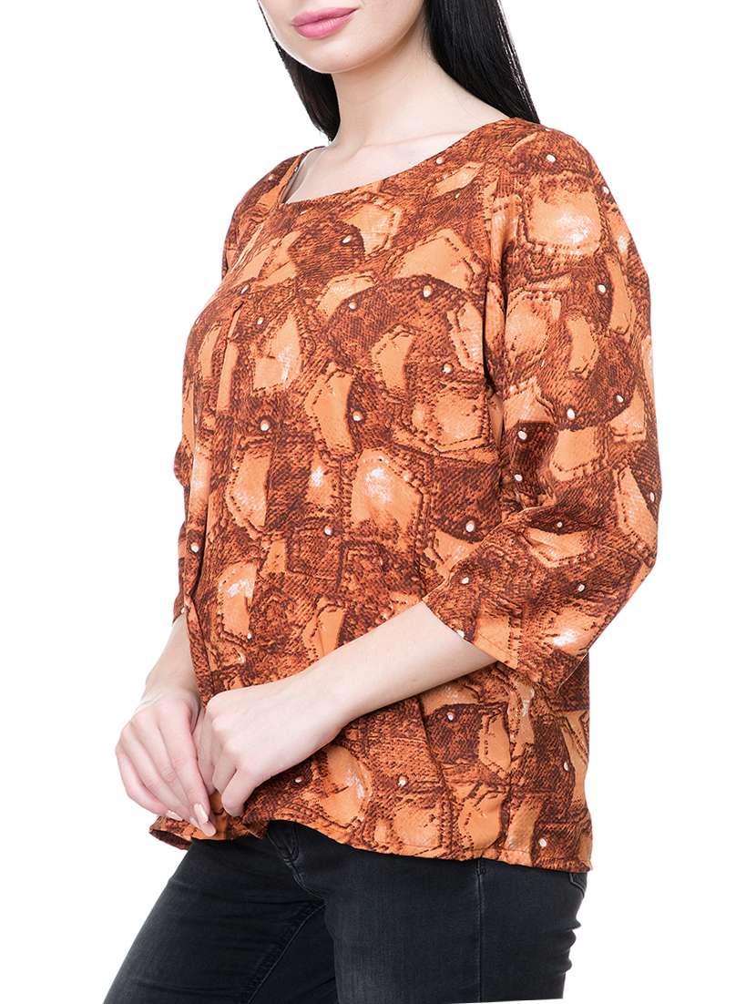 women's a line round neck top - 15036931 -  Standard Image - 1