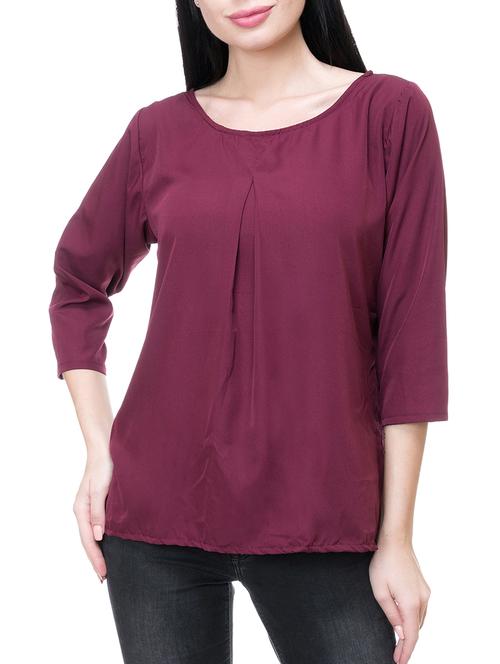 women's straight round neck top - 15036932 -  Standard Image - 0