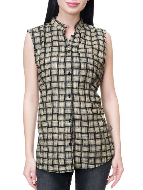 women's straight collared top - 15036933 -  Standard Image - 0