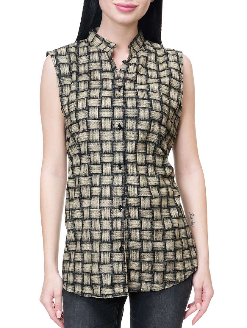 women's straight collared top - 15036933 -  Zoom Image - 0