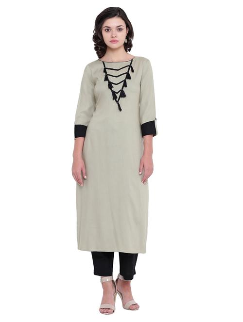 women's straight kurta - 15040147 - Standard Image - 0