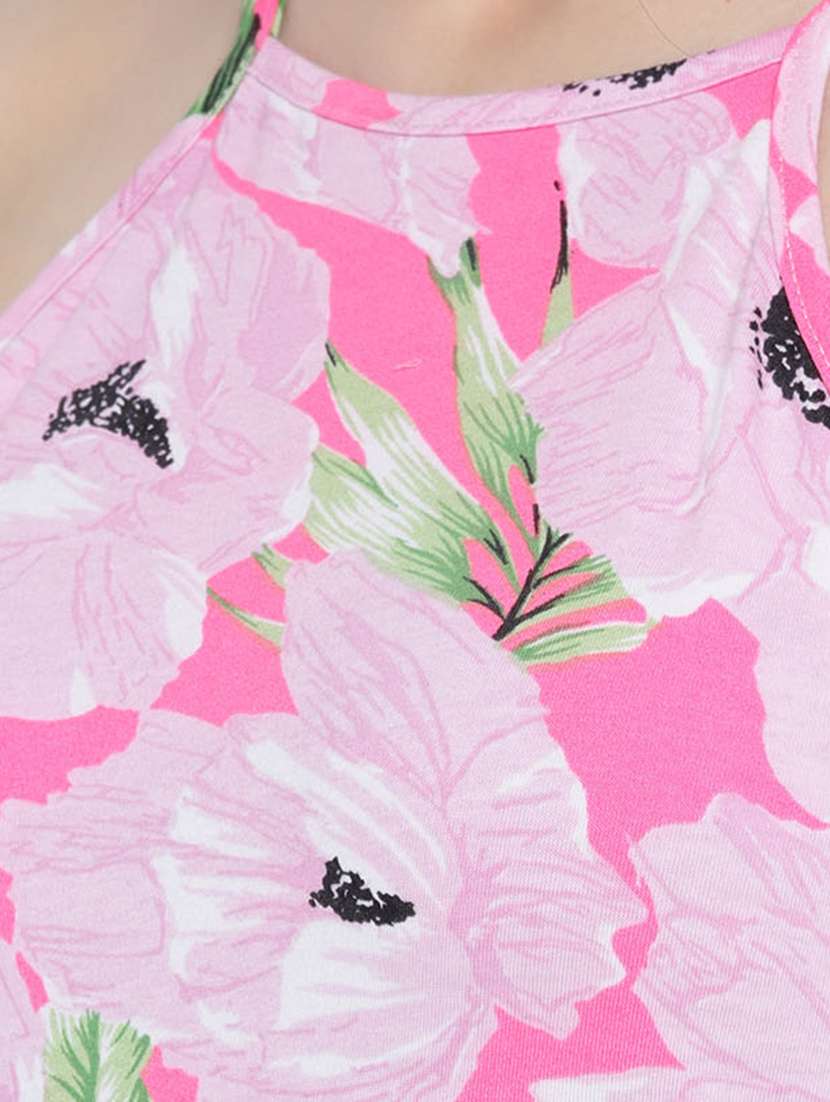 pink floral fit and flare dress - 15041407 -  Standard Image - 4