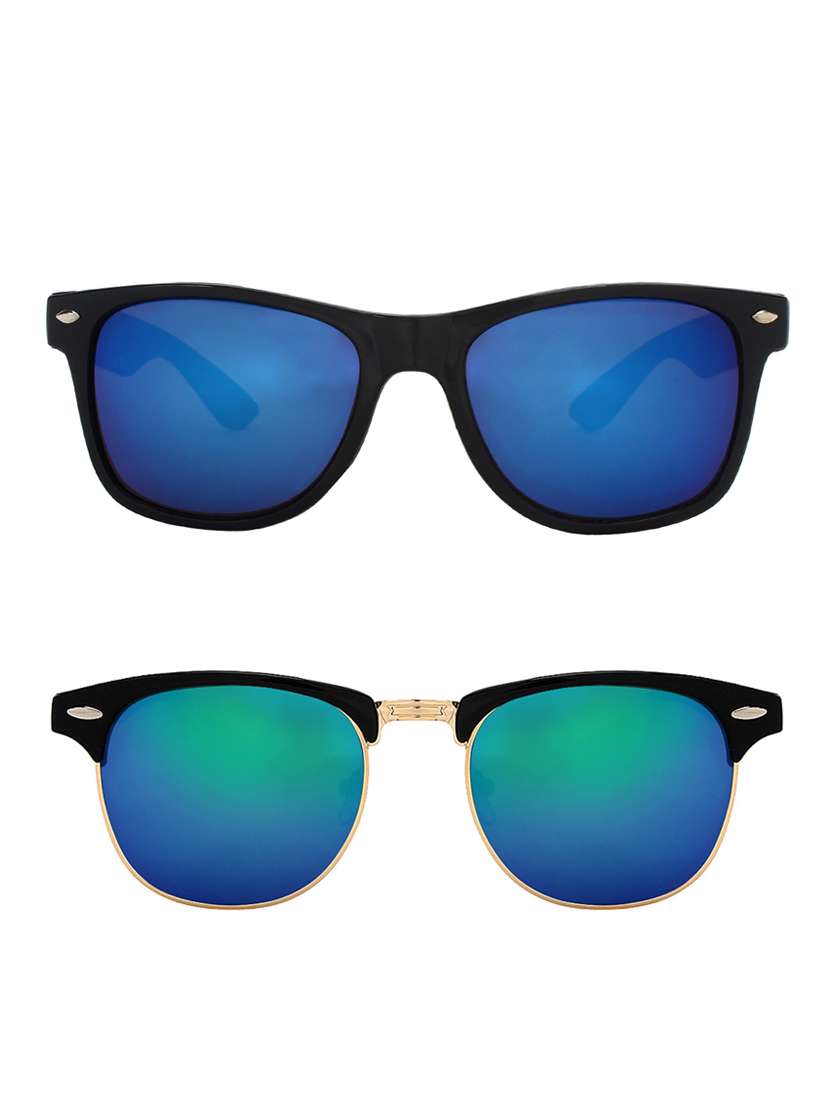 zyaden combo of two sunglasses wayfarer & clubmaster-combo-2175