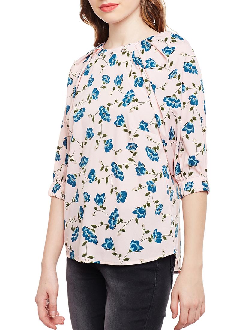 curved hem floral tunic - 15042628 -  Standard Image - 1