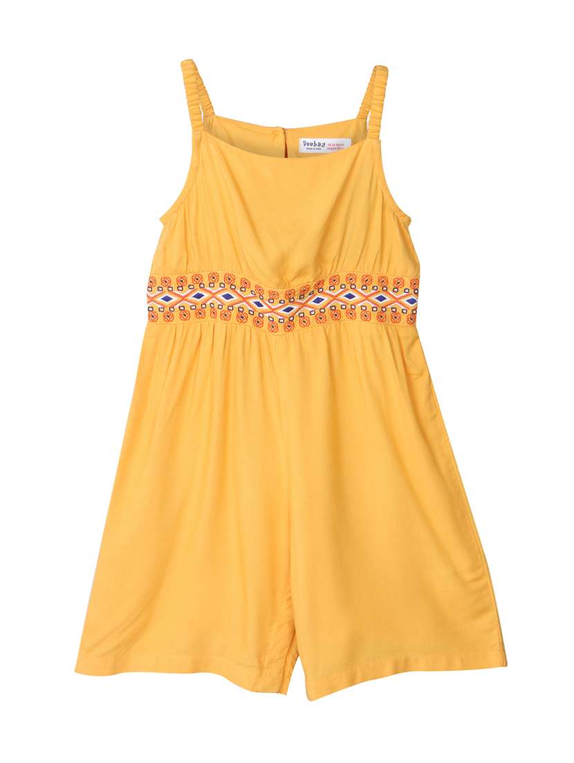 yellow viscose playsuit