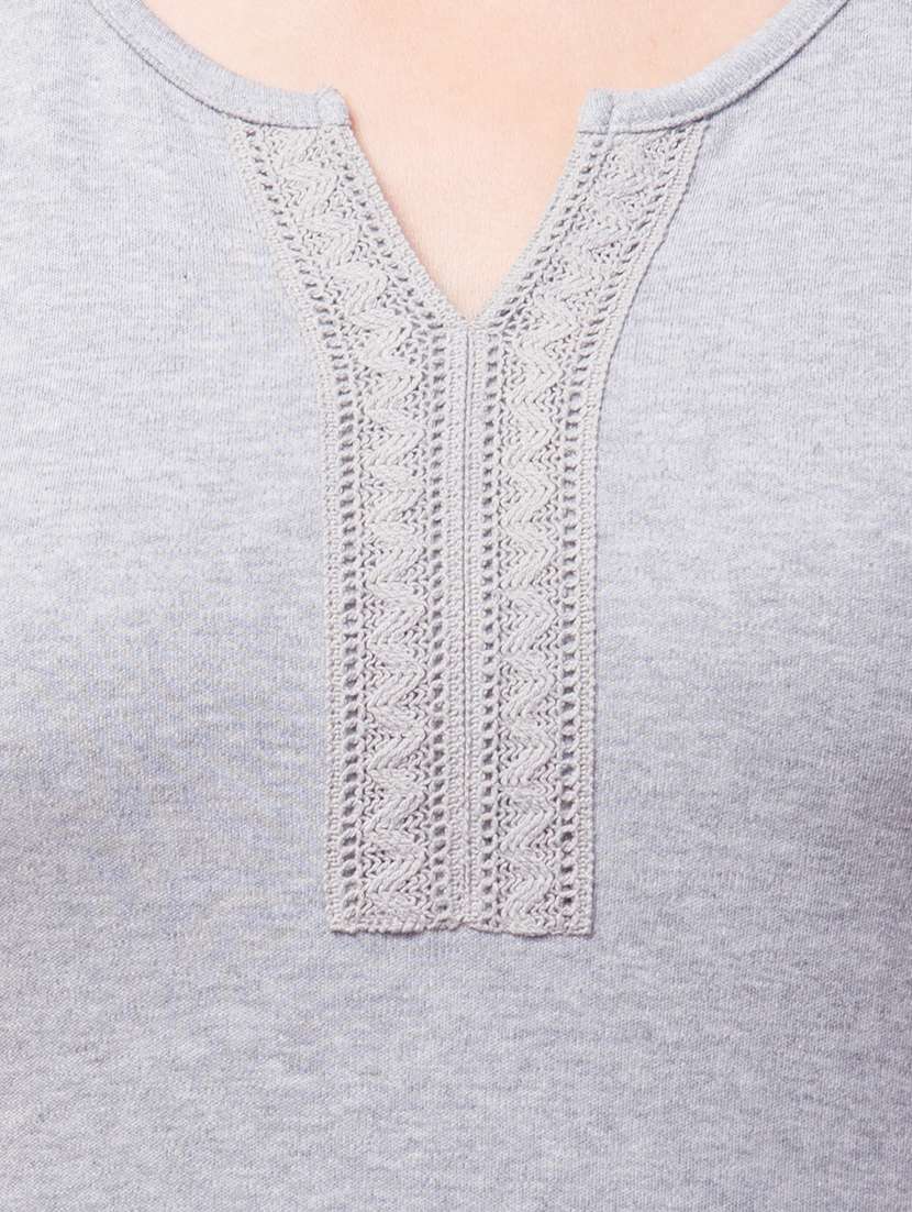 women's straight notch neck top - 15051945 -  Standard Image - 4