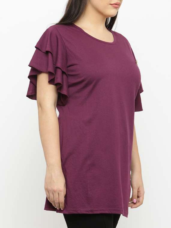 purple solid plus top - 15052133 -  Standard Image - 1