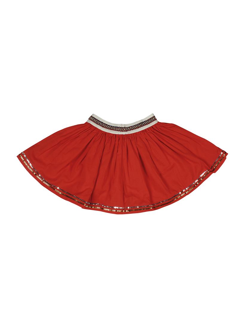 red cotton skirt - 15055030 -  Standard Image - 1