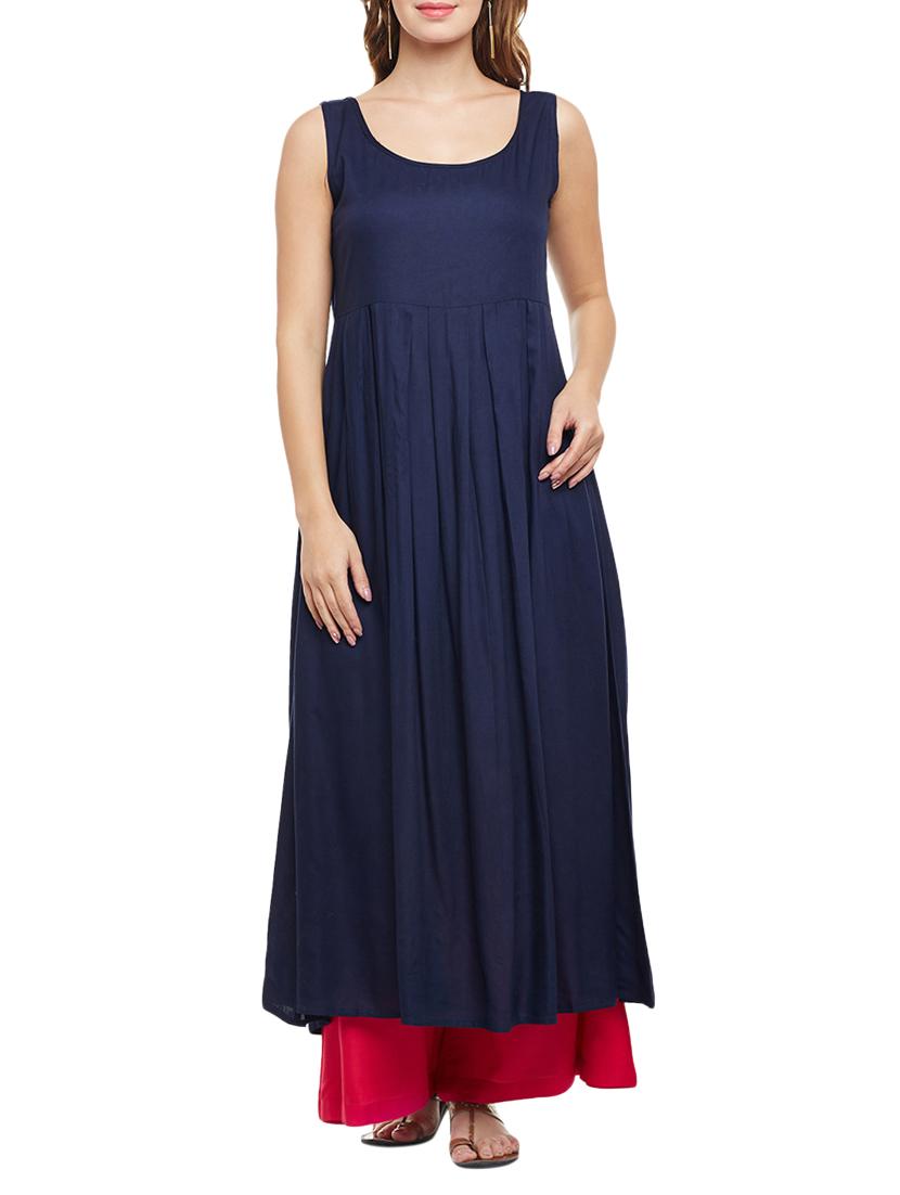 layered embroidered kurta - 15056062 - Standard Image - 1