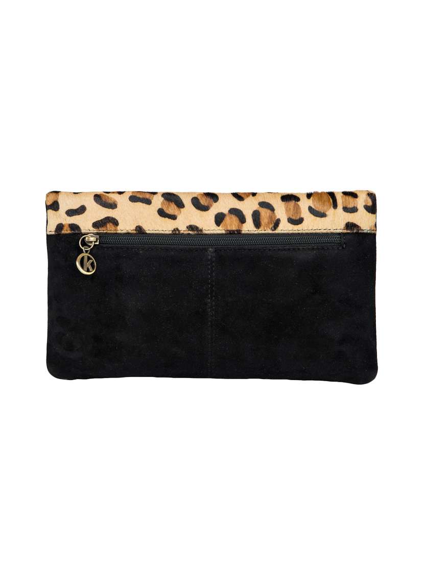 black leather regular clutch - 15059289 -  Standard Image - 1