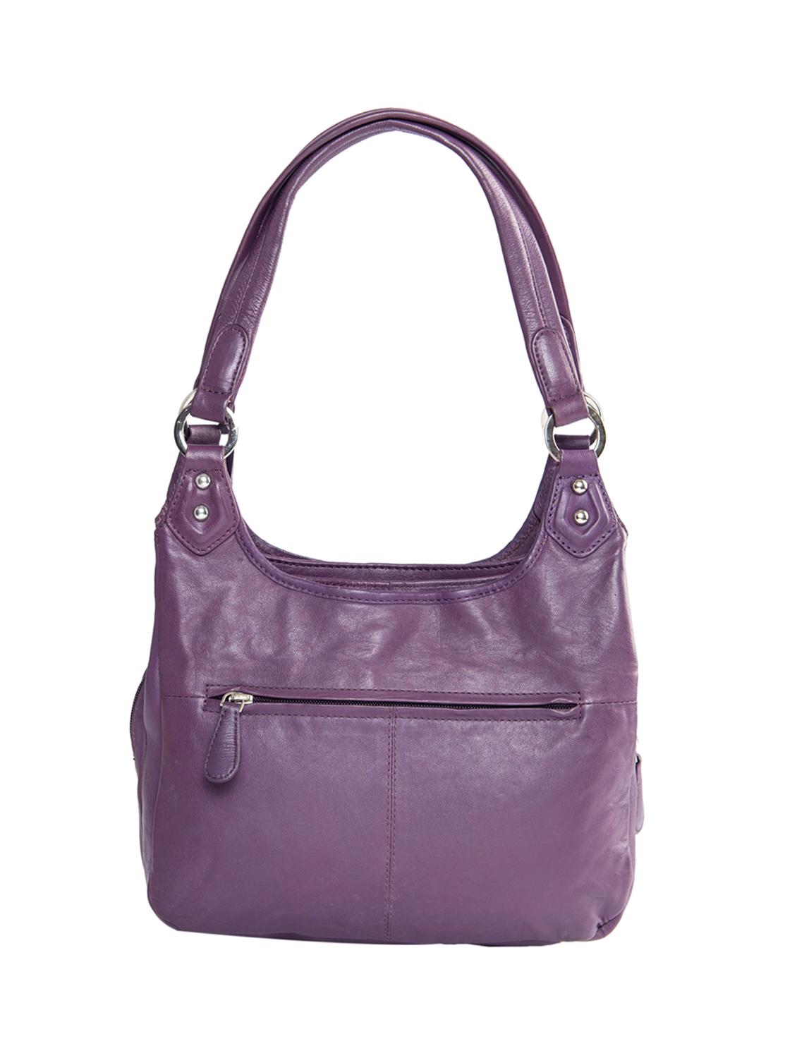 purple leather handbag - 15059314 -  Standard Image - 1