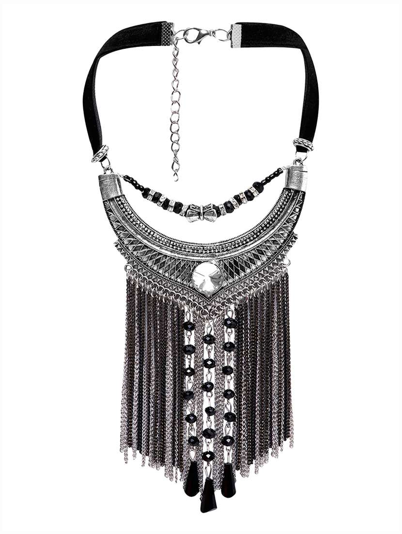 black metal choker necklace