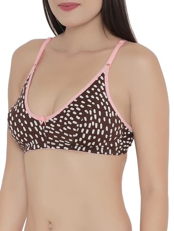 brown printed bra - 15061296 -  Standard Image - 1
