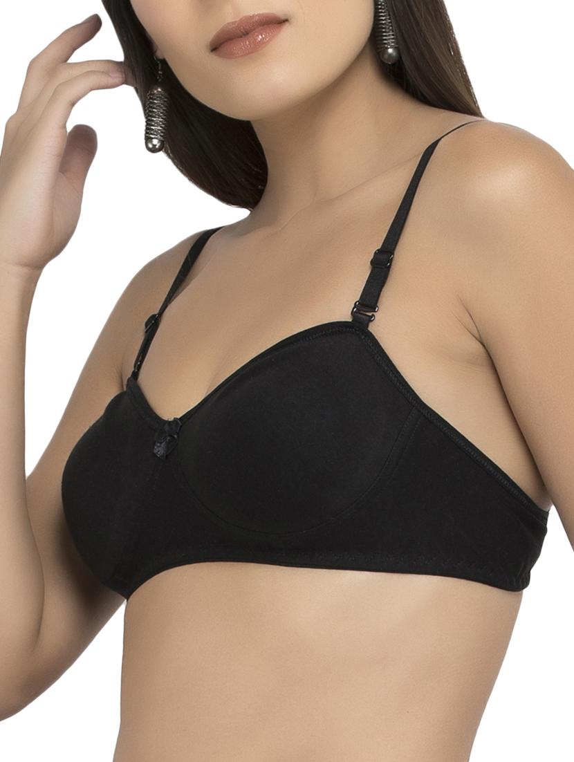 solid black hosery bra - 15063441 - Standard Image - 1