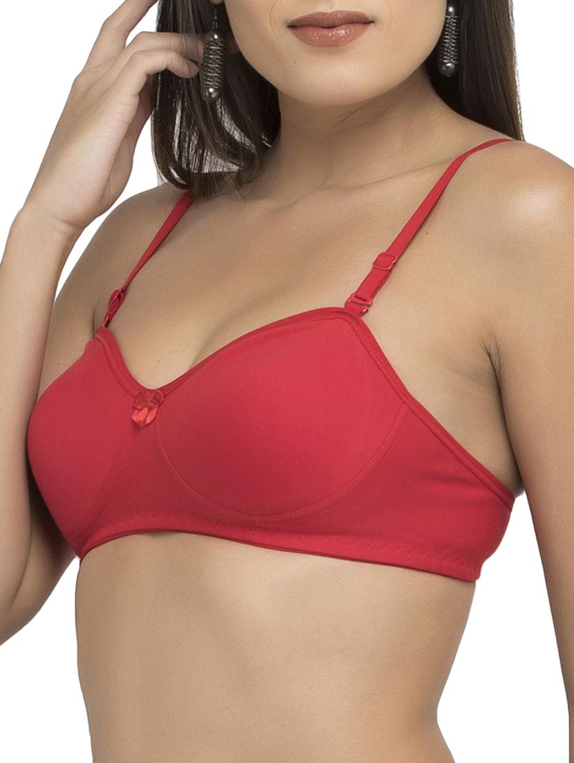 solid red hosery bra - 15063444 - Standard Image - 1