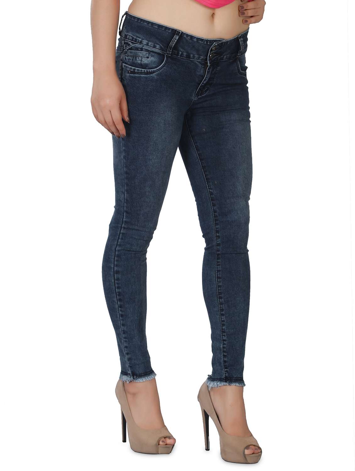 women dark blue denim jean - 15065084 -  Standard Image - 1