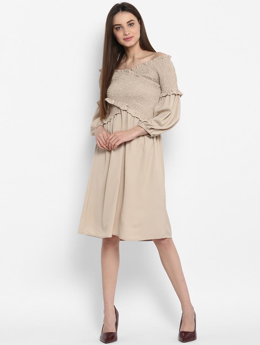 women's fit & flare solid dress - 15066881 - Zoom Image - 0
