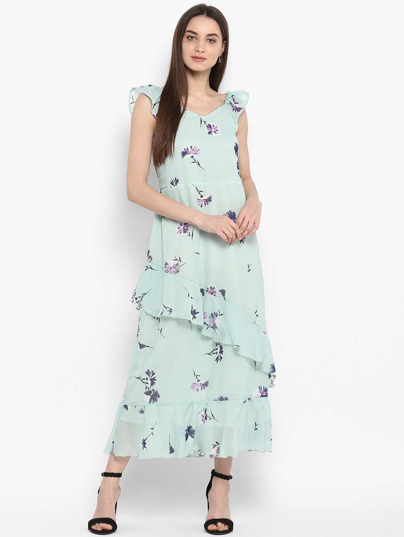 women's layered floral dress