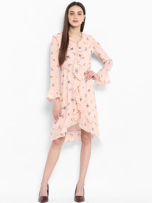 pink floral ruffle dress - 15066885 - Standard Image - 0