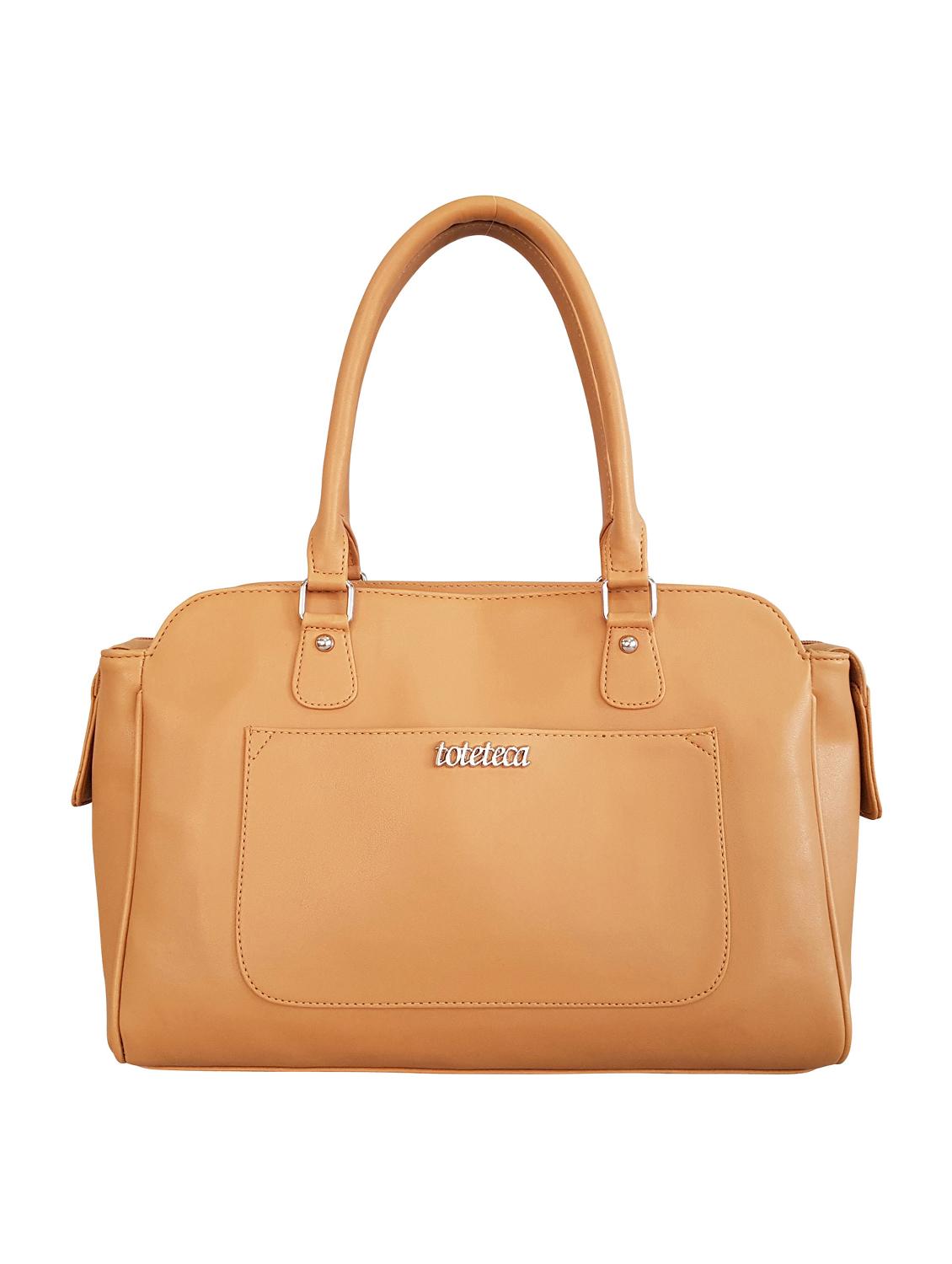 tan leatherette (pu) handbag - 15067545 - Standard Image - 1
