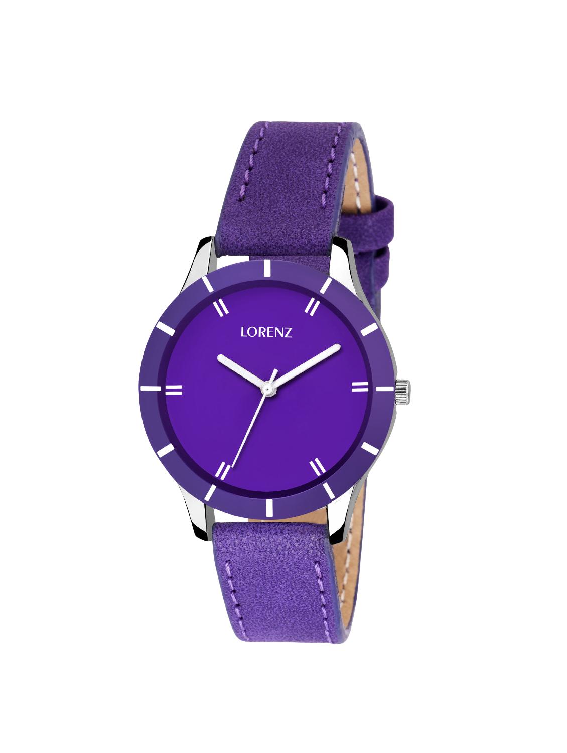 lorenz purple colour analog watch for girls & women - 15068482 -  Zoom Image - 0