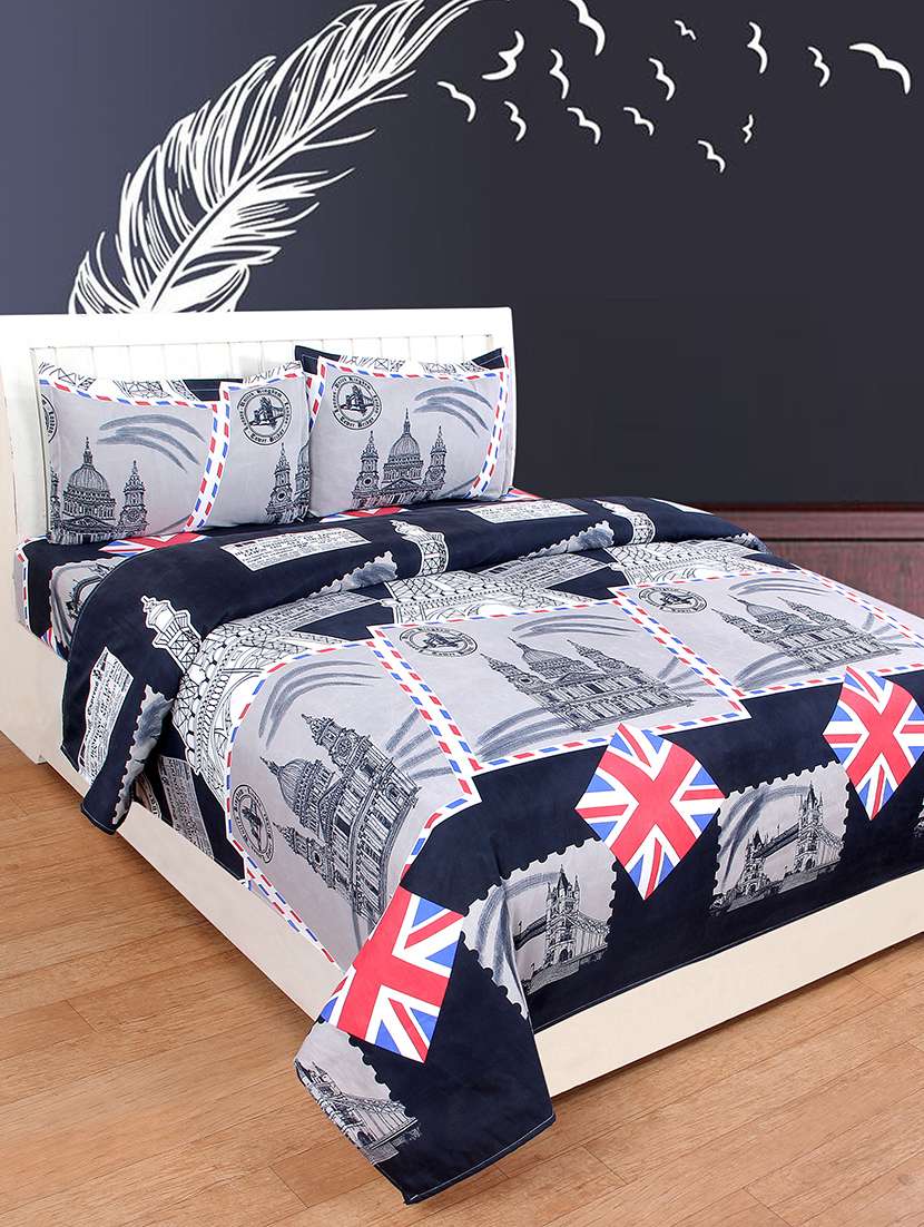 cotton double bedsheet with 2 pillow covers