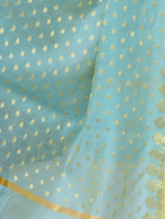 blue chanderi dupatta - 15070848 -  Standard Image - 1