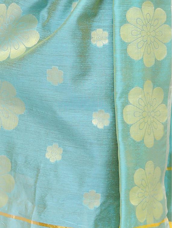 blue banarasi dupatta - 15070852 - Standard Image - 1