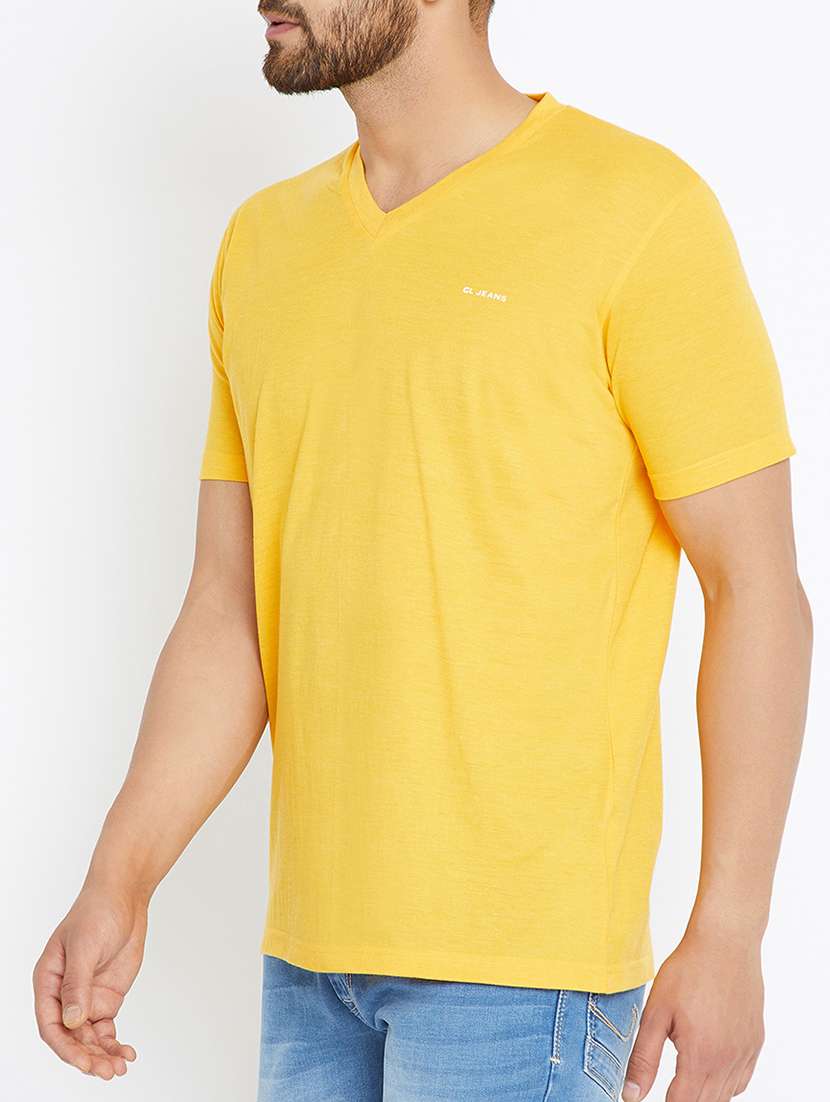 yellow cotton t-shirt - 15070940 -  Standard Image - 1
