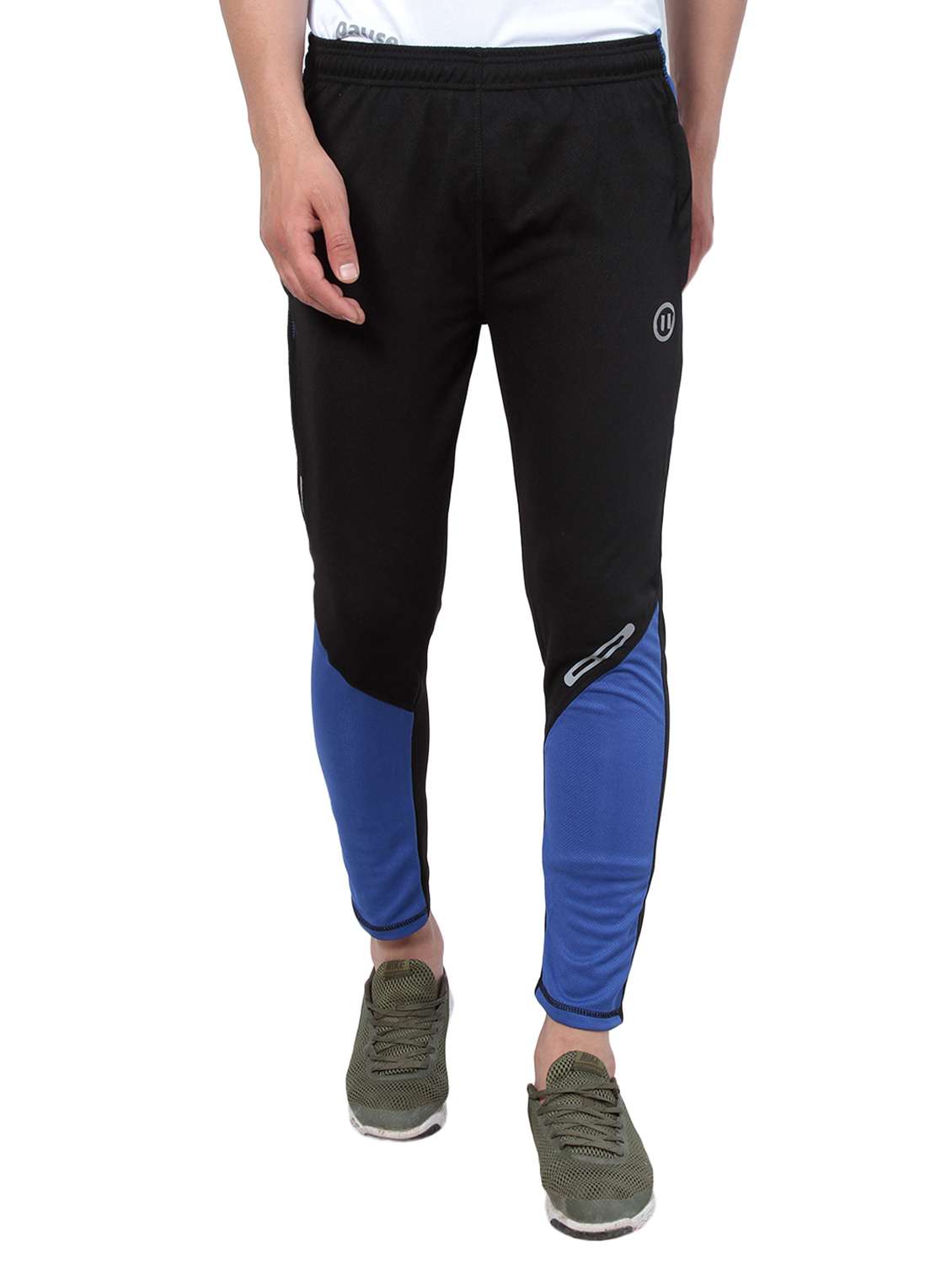 black cotton full length track pant