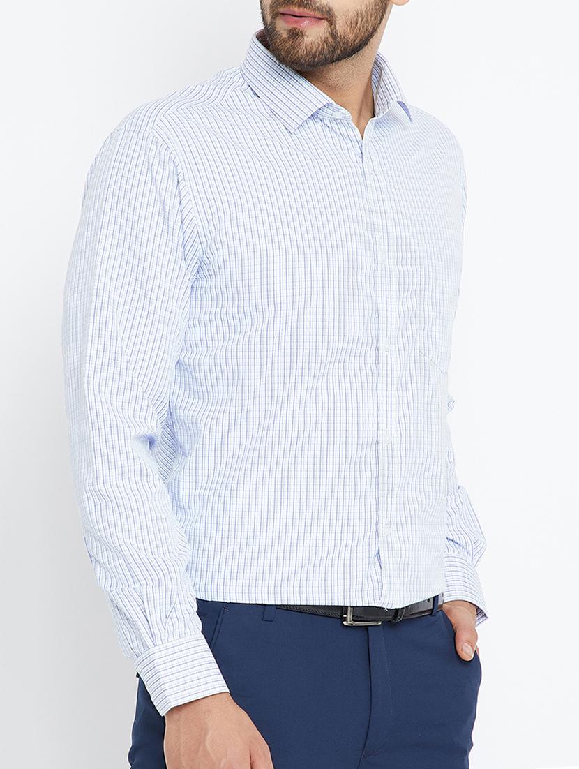 light blue cotton formal shirt - 15072949 - Standard Image - 1