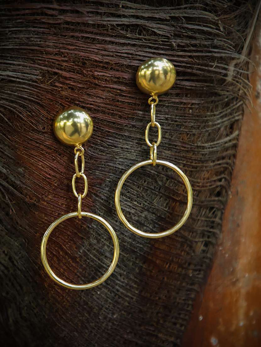 gold brass drop earring