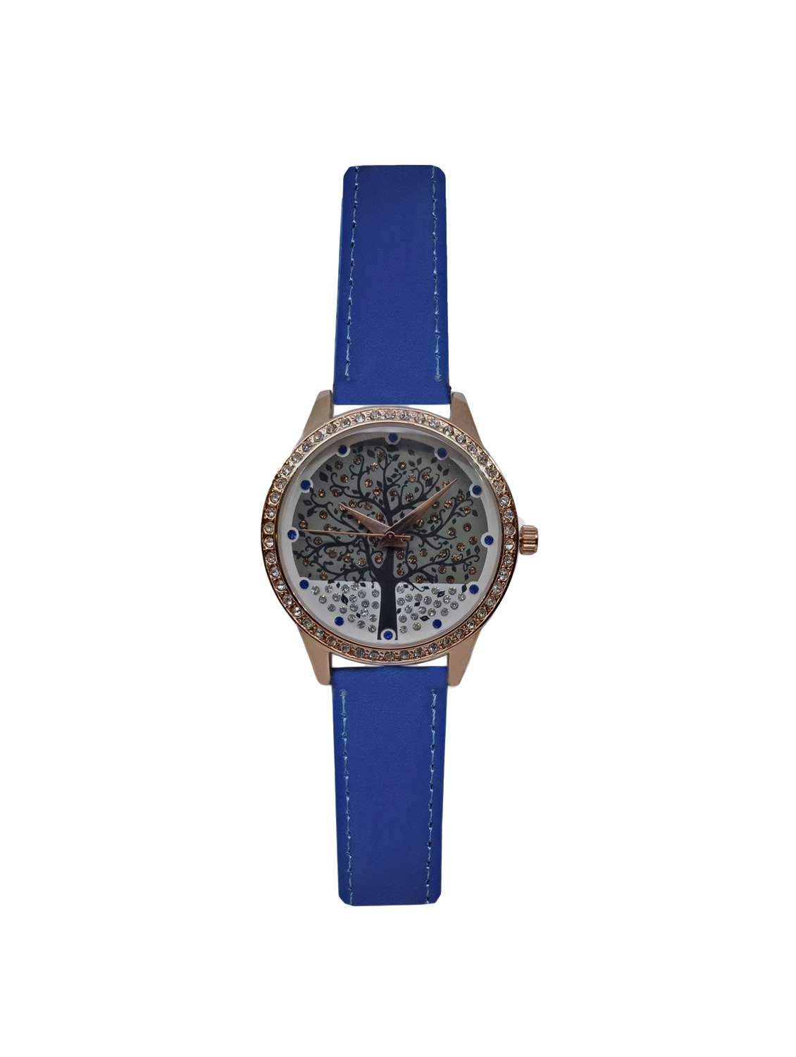 jm blue leatherette watch