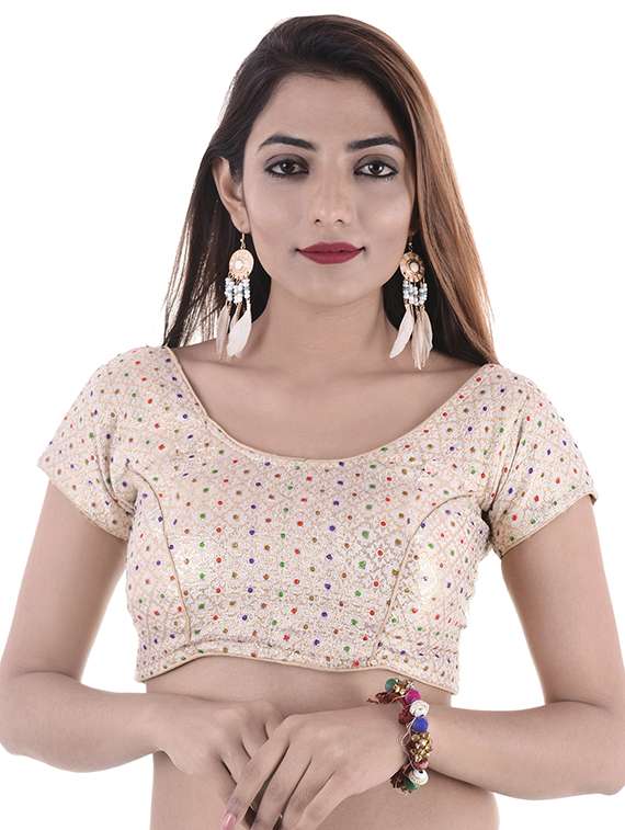 gold silk brocade blouse