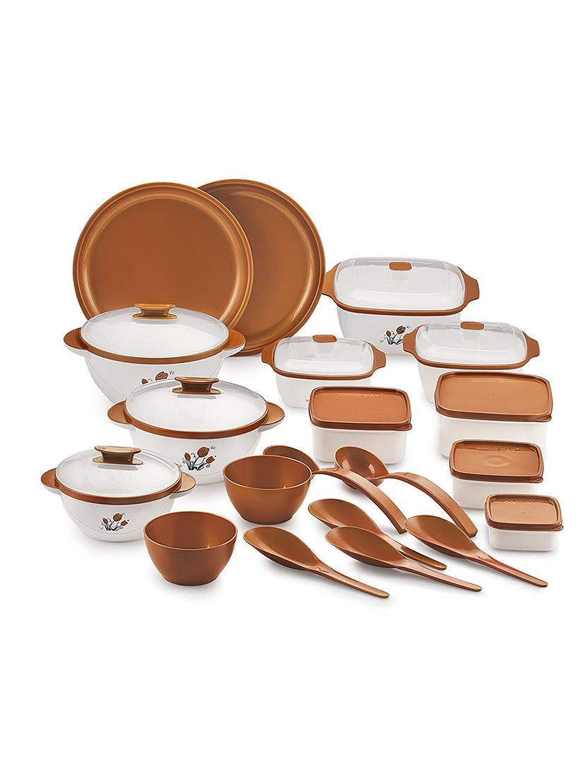 All In One Kitchen Combo Designer Food Safe Serving Casserole All In One Kitchen Combo Designer Food Safe Serving Casserole Container Bowl Gift Set Of 20 Pcs Brown By Bms Life Style Ping For