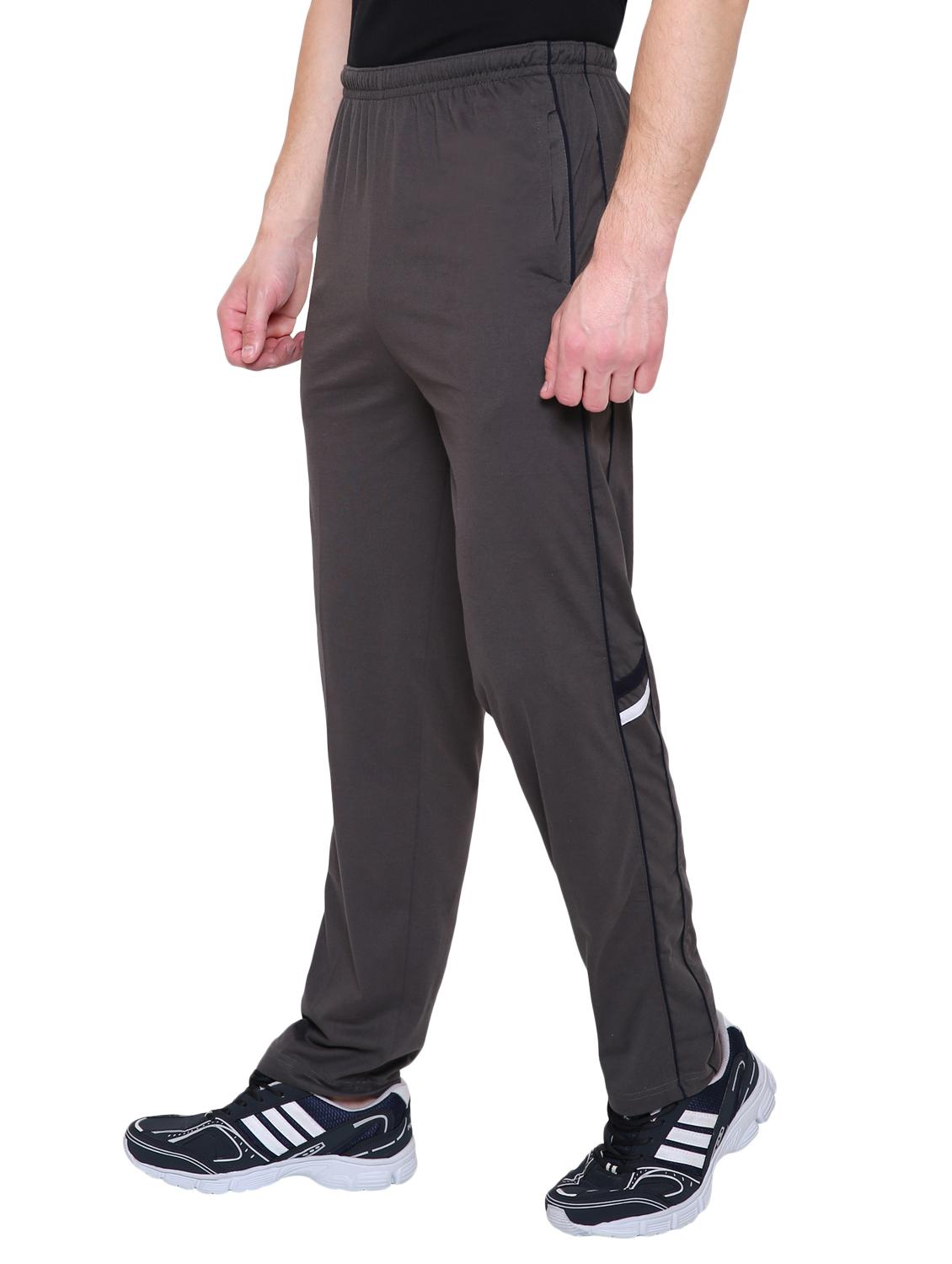 grey cotton  full length track pant - 15091525 -  Standard Image - 1