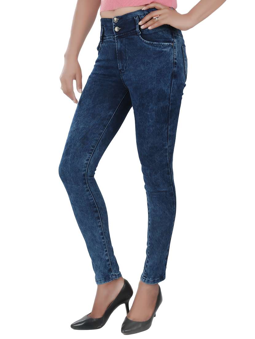 women's plain skinny fit jeans - 15093829 -  Standard Image - 1