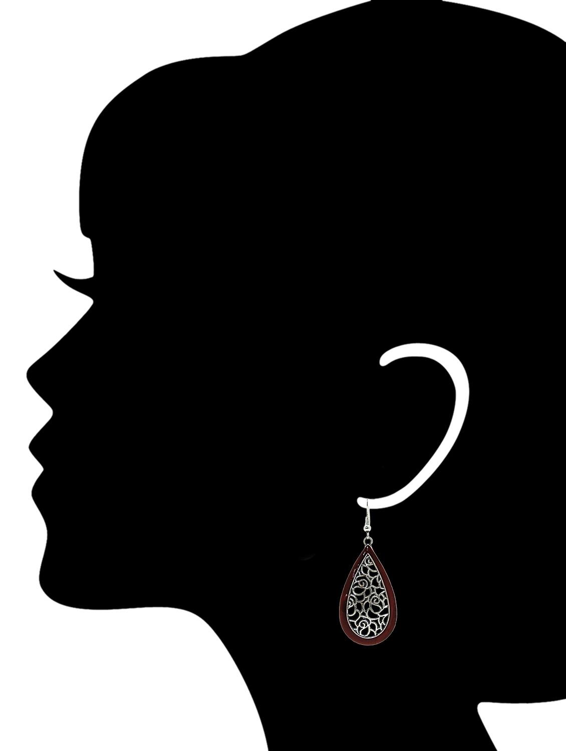 red metal drop earring - 15095739 -  Standard Image - 1